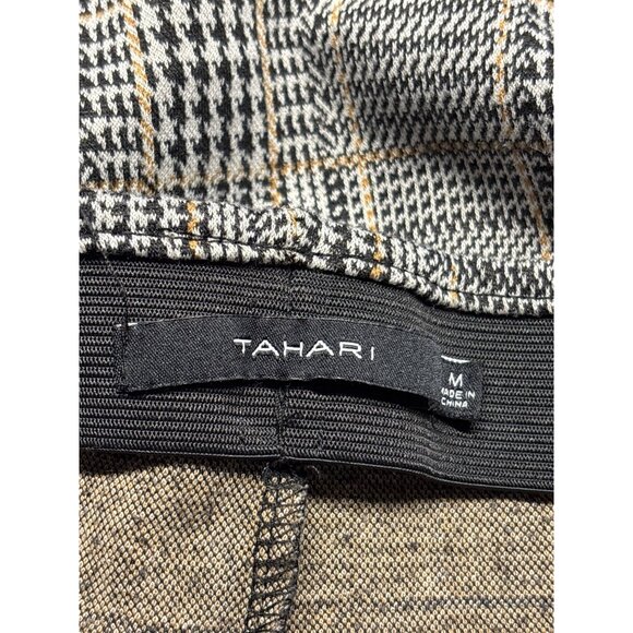 Tahari Womens Plaid Print Skinny Ankle Pull On Pants Size M Multicolor - Picture 3 of 4